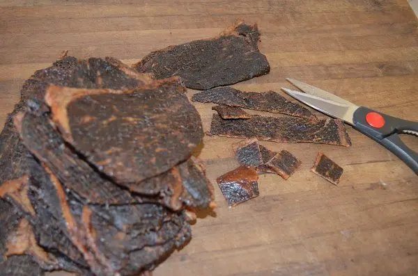 Honey, soy, and garlic beef jerky