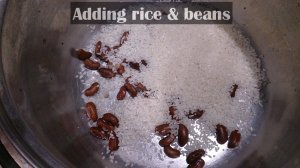 adding the rice and beans to the pot.jpg